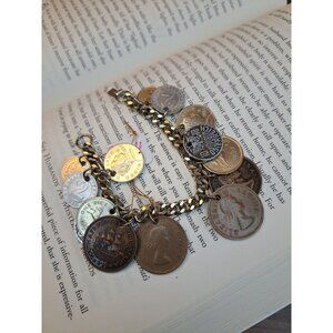 Bracelet vintage coin charm bracelet